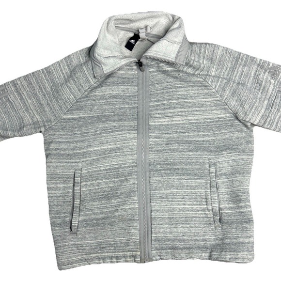 adidas Jackets & Blazers - Adidas Women's Extra Large Gray Full Zip Gray Fleece Lined Jacket Casual (278)